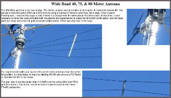 Wide Band 40 75 80 Meter Antenna